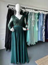 Carregar imagem no visualizador da galeria, Vestido longo Verde esmeralda
