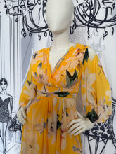 Carregar imagem no visualizador da galeria, Vestido longo amarelo floral