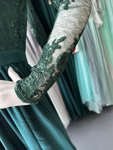 Carregar imagem no visualizador da galeria, Vestido longo Verde esmeralda